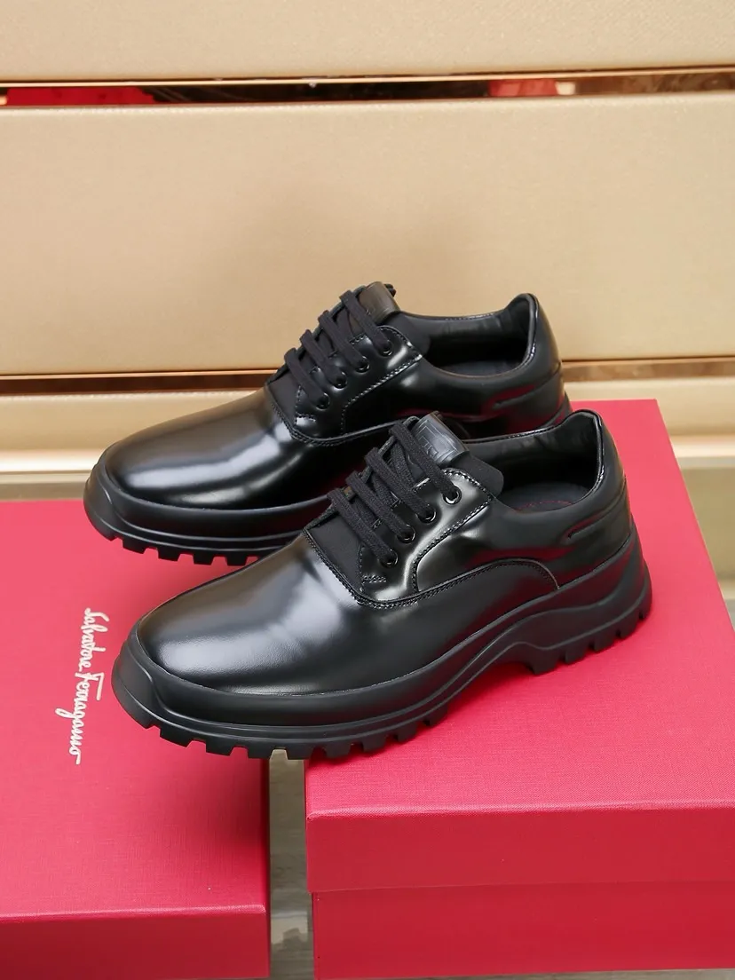 Men's men's shoes💰P660💰🔥《Ferragamo》👏Latest • High-end top brand luxury ~ purchasing agency, top quality ~. New fashionable business men's shoes 🔜The uppers are made of original first-layer open-edge beaded cowhide➕cowhide·lining, with fine workmanship. The original stylish and soft combination wear-resistant and non-slip outsole is light and comfortable on the feet. The real thing looks better in real photos. Number of yards: 38--44 (45 and 46 can be customized)